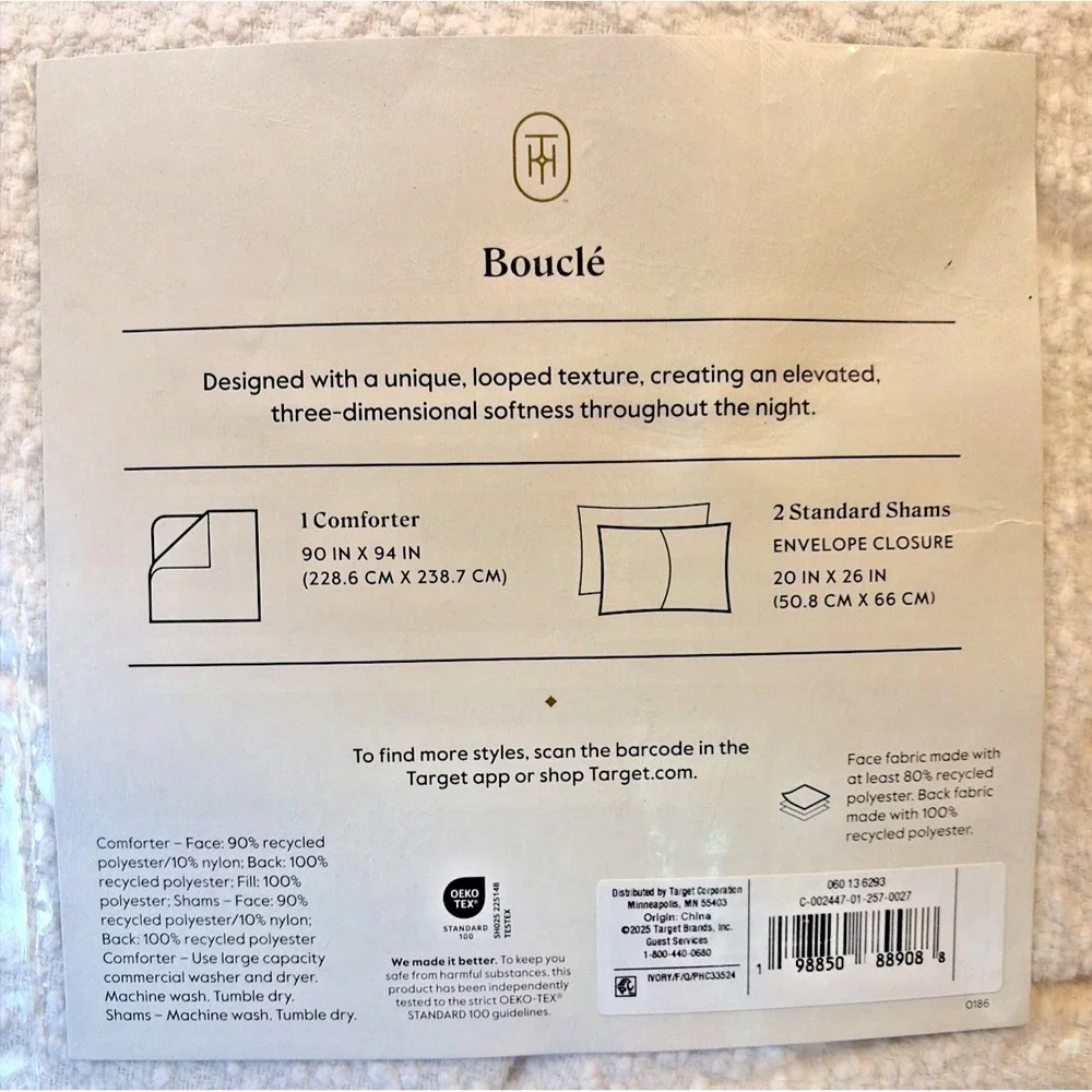 Threshold Boucle Comforter Set Ivory - Full/Queen